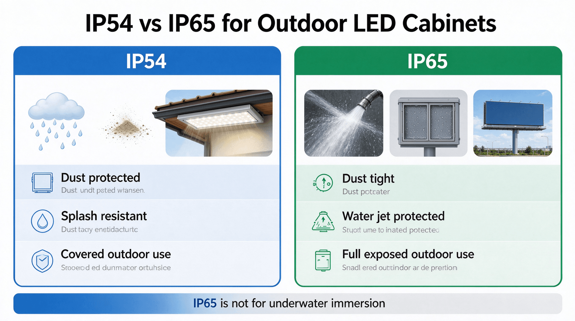 IP Rating for Outdoor LED Displays: IP65 vs IP54, How to Pick the Right Protection Level for Your Project