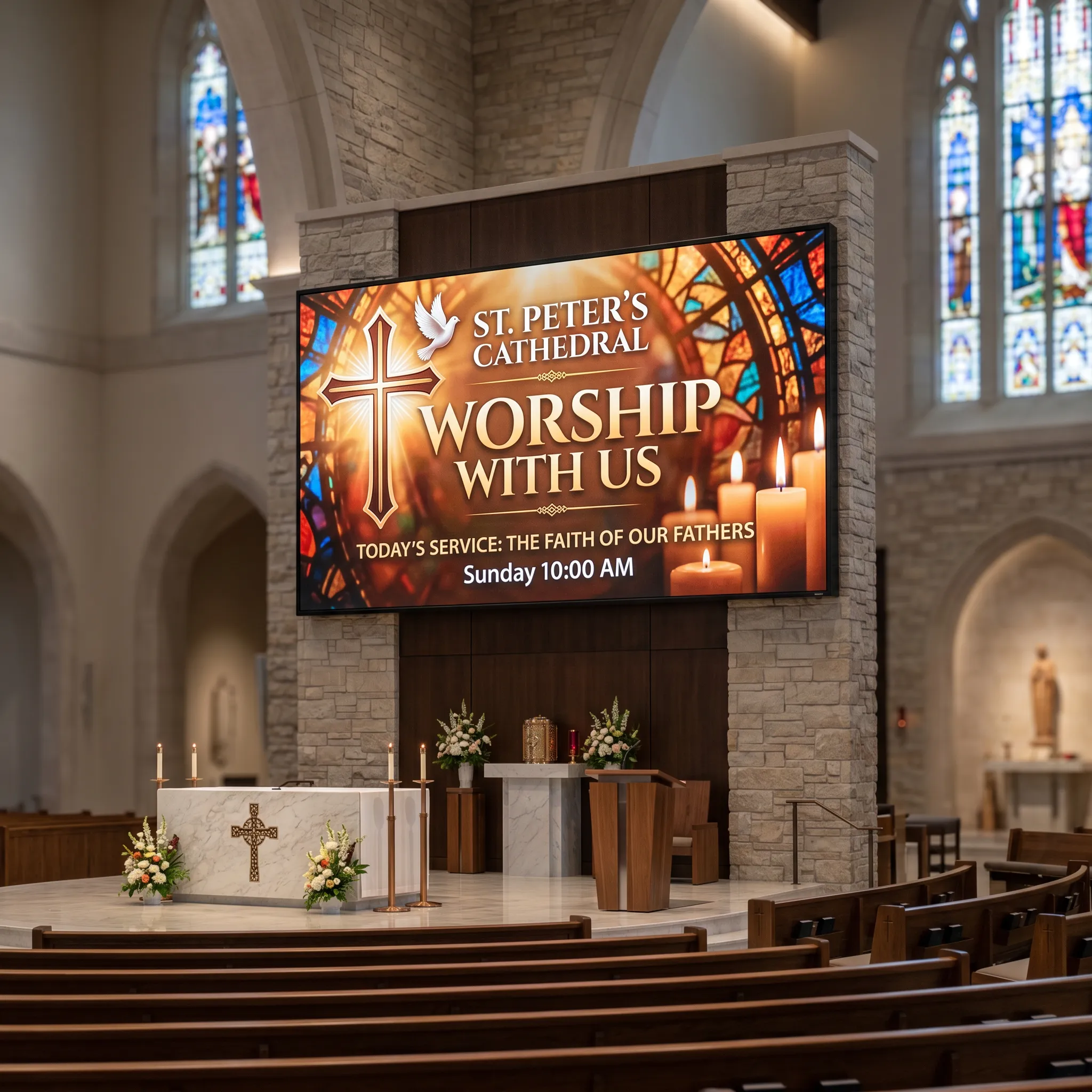 Paparan LED untuk Gereja